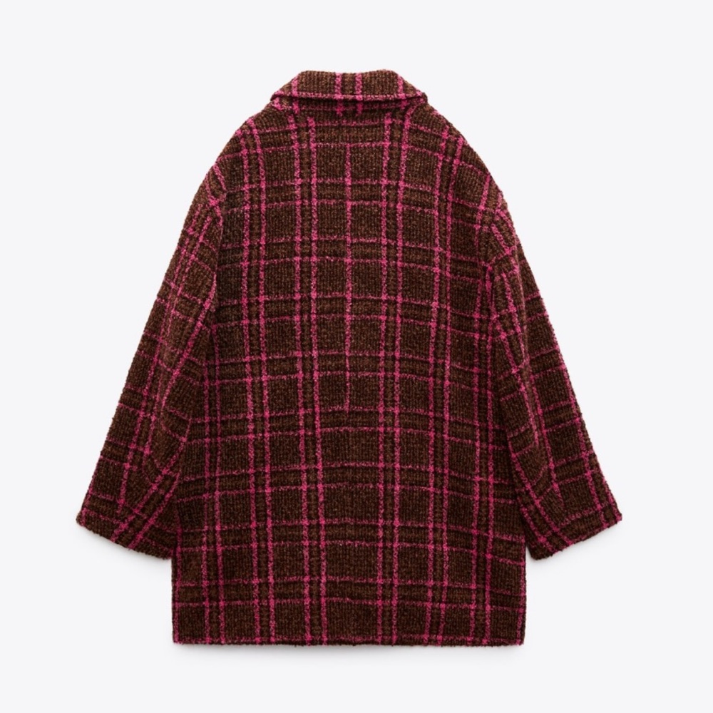NWT Zara Women Plaid Coat Jacket Blazer - Picture 3 of 12